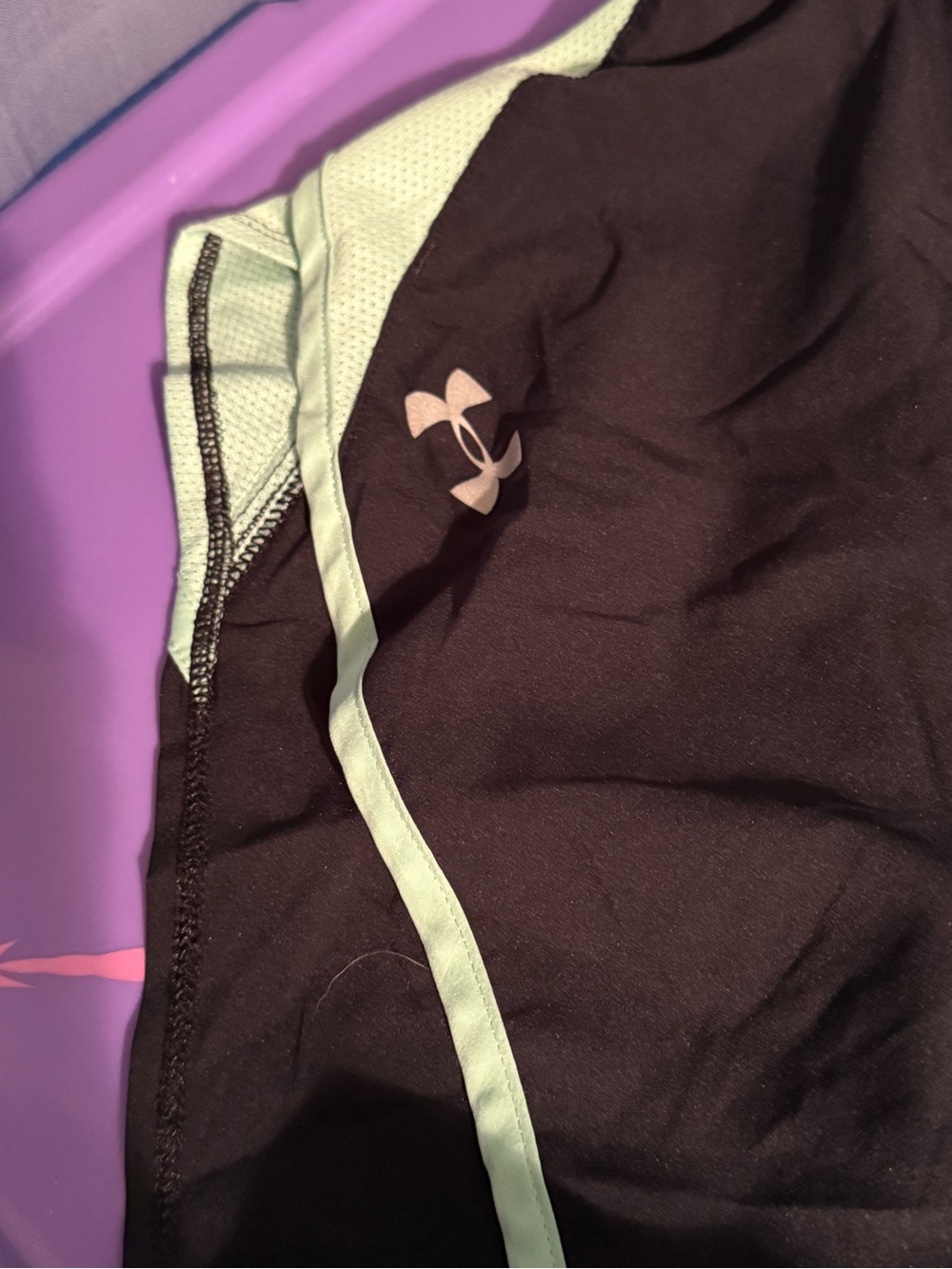 Under Armour Black with Mint  Running Shorts